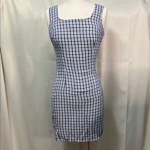 Paris Blues Box Print bodycon dress